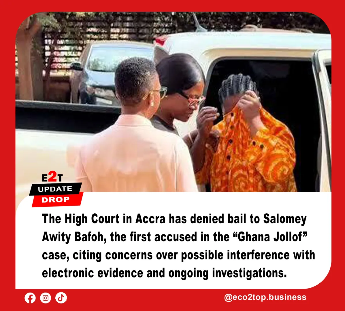 Ghana Jollof Case: High Court Denies Salomey Awity Bafoh Bail